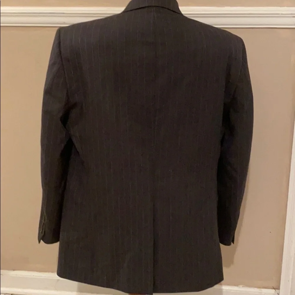 Grey pinstripe wool IZOD blazer